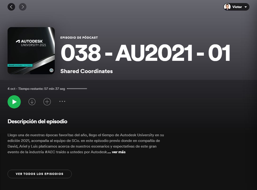 vllarquitectura's tweet photo. Excelente la participación de los Podcaster de Shared Coordinates @SCoordinates en el Autodesk University @autodesku con el demo de Ariel Castillo @bimnomad sobre Building Connected (CS500115) y la charla de David Barco @qbimgest sobre Space Labs (FAB500032) #sharedcoordinates https://t.co/VE6HE7vLwl