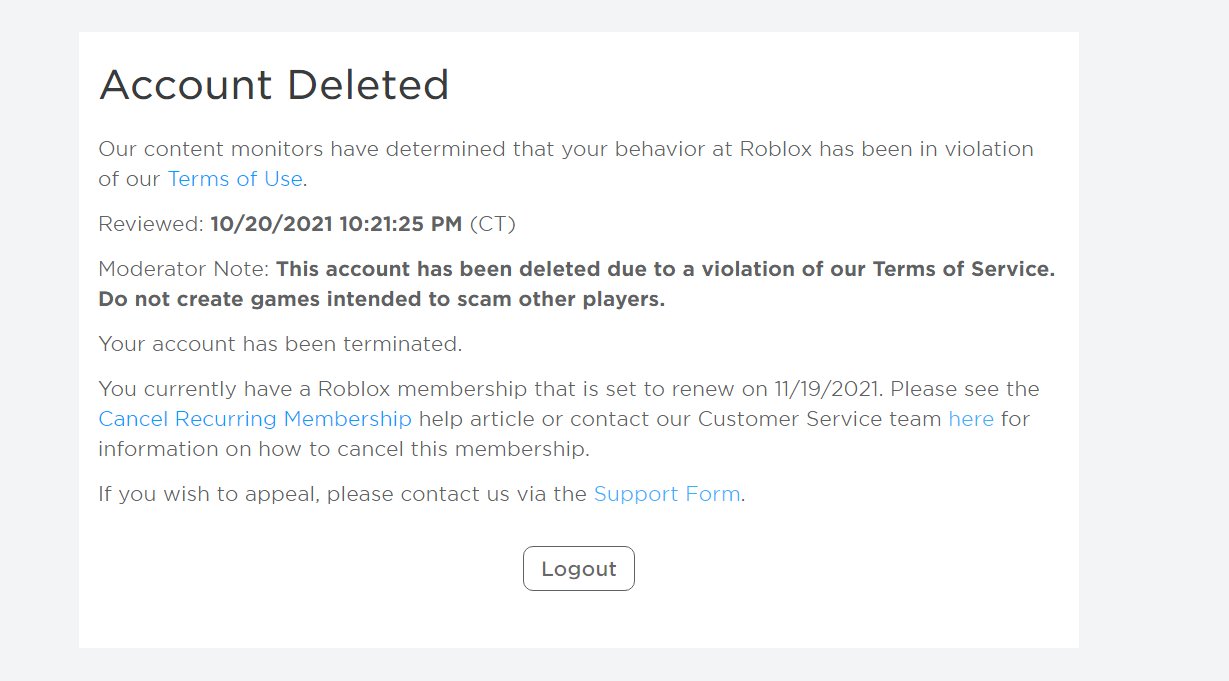 How much does it take for Roblox support to reinstate a game set