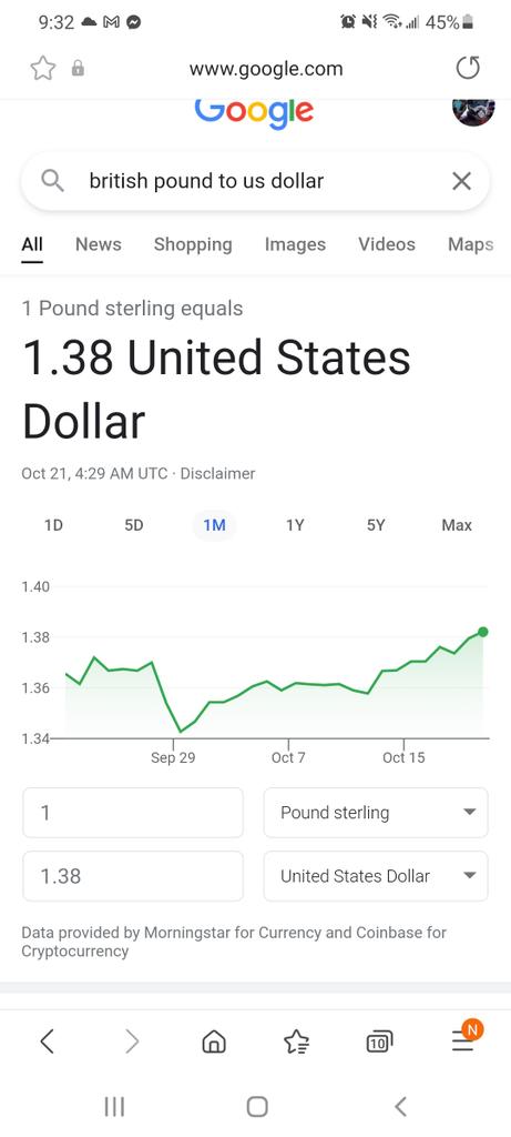 mkepler87's tweet photo. @3YearLetterman @elonmusk Bro, you obviously don't know currency exchange rates. A British pound is worth more than a U.S. dollar https://t.co/PhYNatVwU8