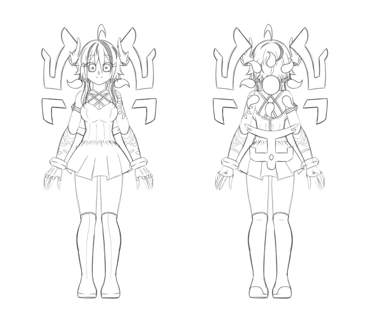 wosu09's tweet photo. Practicando para hacer diseños para modelos Vtuber - Sol y Luna
#Sketching #VTuberES #VTuberEN #originalcharacter #vtubermodel #ArtistOnTwitter #wosu09 #wosuart https://t.co/TjsNtnQq6c