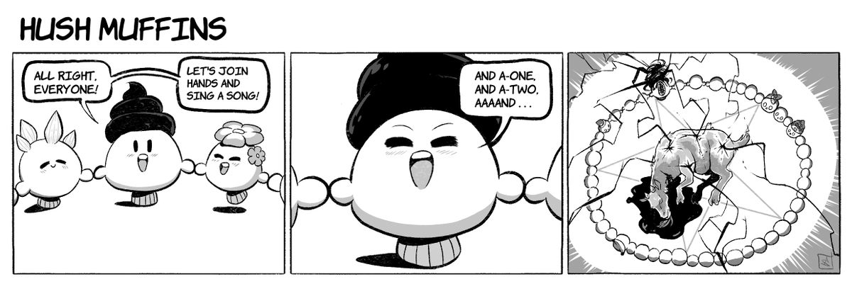 Hush Muffins comic strips #1-3 