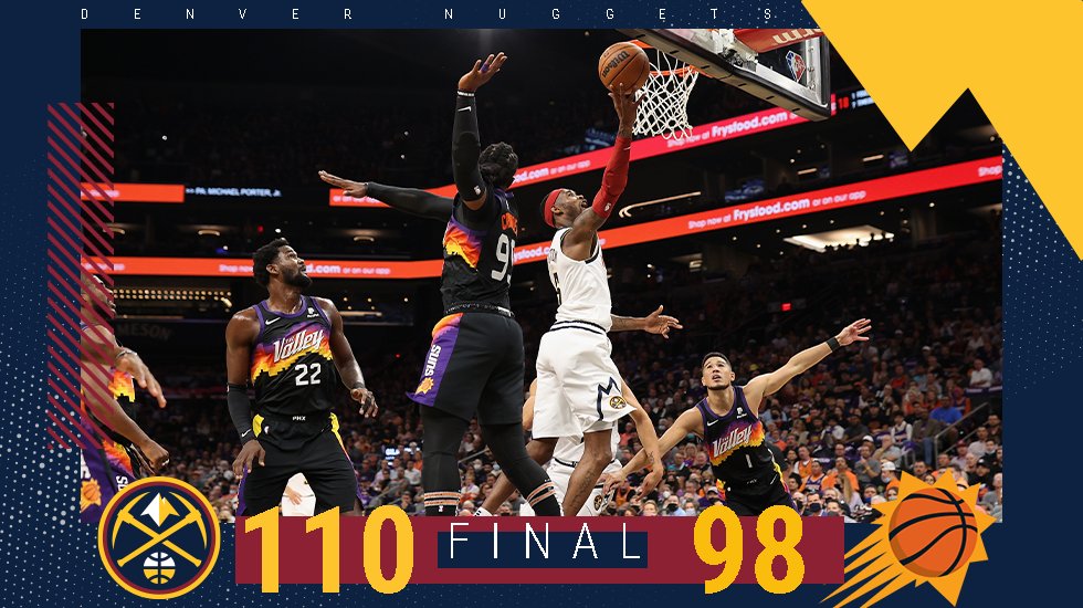 nuggets's tweet photo. That felt good 😁

#MileHighBasketball https://t.co/1r39jnkZUB