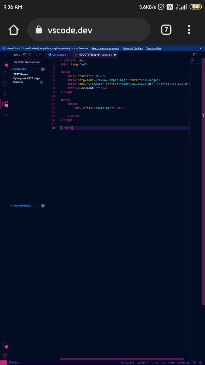 Krishn_aGupta's tweet image. Do you know you can access Vscode from your mobile, Vscode is now available for browser. You can visit vscode.dev for live preview, they are working on it to make it more comfortable.