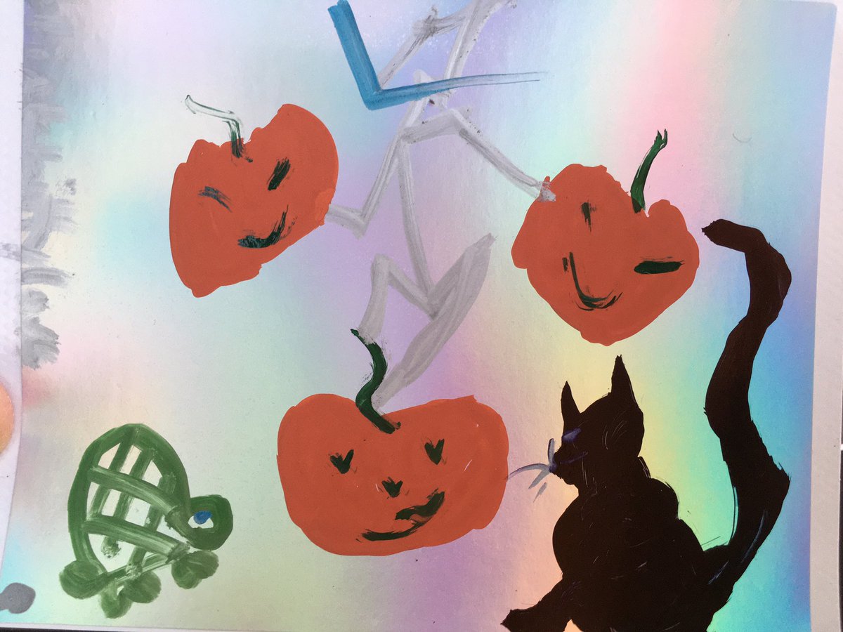 blinkkittylove's tweet photo. #Robot and #Turtle and #Friend and #Pumpkins #robotandturtle #jackolantern #orange https://t.co/afyoOXti9r
