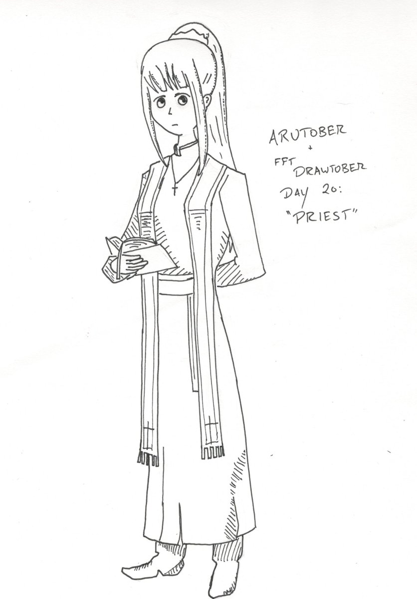 epicmegapix's tweet photo. #arutober #drawtober #honshouaru #hitoribocchi Day 20: "Priest" https://t.co/exFMdK4nsU