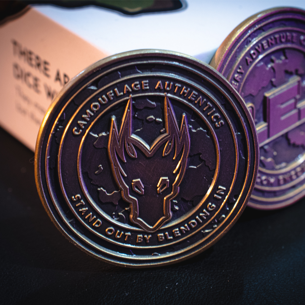 R_E_Dice's tweet photo. We have a limited number of early bird rewards that will get you a free shiny Camo campaign coin. Our camo matte kickstarter launches on Oct 25th, make sure you get in quick to secure your precious.
Sign up for our mailing list here. https://t.co/wpmBSeOOjv https://t.co/ujSvlKgTas