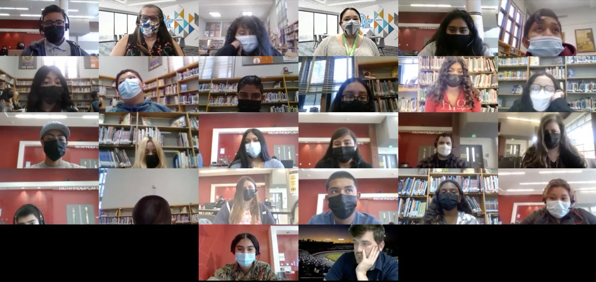 mtouceda's tweet photo. Today @MsDVP_ITF &amp; I facilitated a #studentforum between our schools where we asked students to define #digitalcitizenship and they did so great! So cool listening to them share their ideas @ISTE
#globalcommunicator #DigCitLA #DigCitWeek #CollaborationisEverything #EmpoweredByITI https://t.co/1xJYrmCQh1