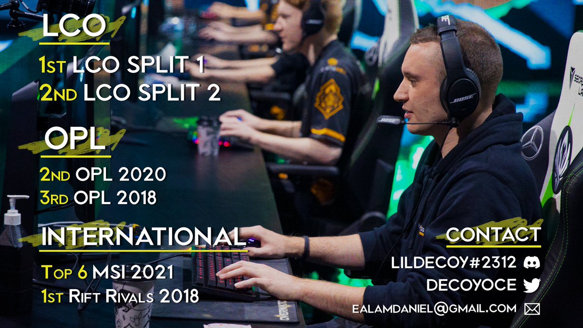 Still contracted with @PentanetGG but they have allowed me to explore options for 2022 

Support LFT any region 
Retweets appreciated 🤠