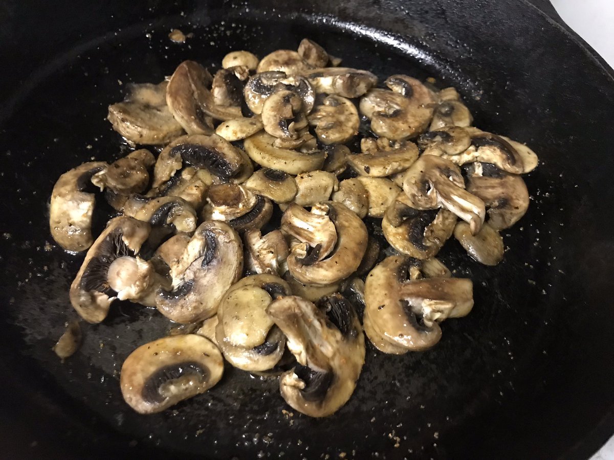 BenstksC's tweet photo. Mushrooms in my @LodgeCastIron 12” (#10) Cast Iron Skillet.  Cooked with Olive Oil, Butter &amp; Garlic and Season with @PoppaEarles #Cajun Seasonings. Fabulous stuff Twitter Family &amp; Friends.  Good on just about anything! 

#NativeAmerican #CajunCooking #Food #CookingWithCastIron https://t.co/WUbzLqoLTj