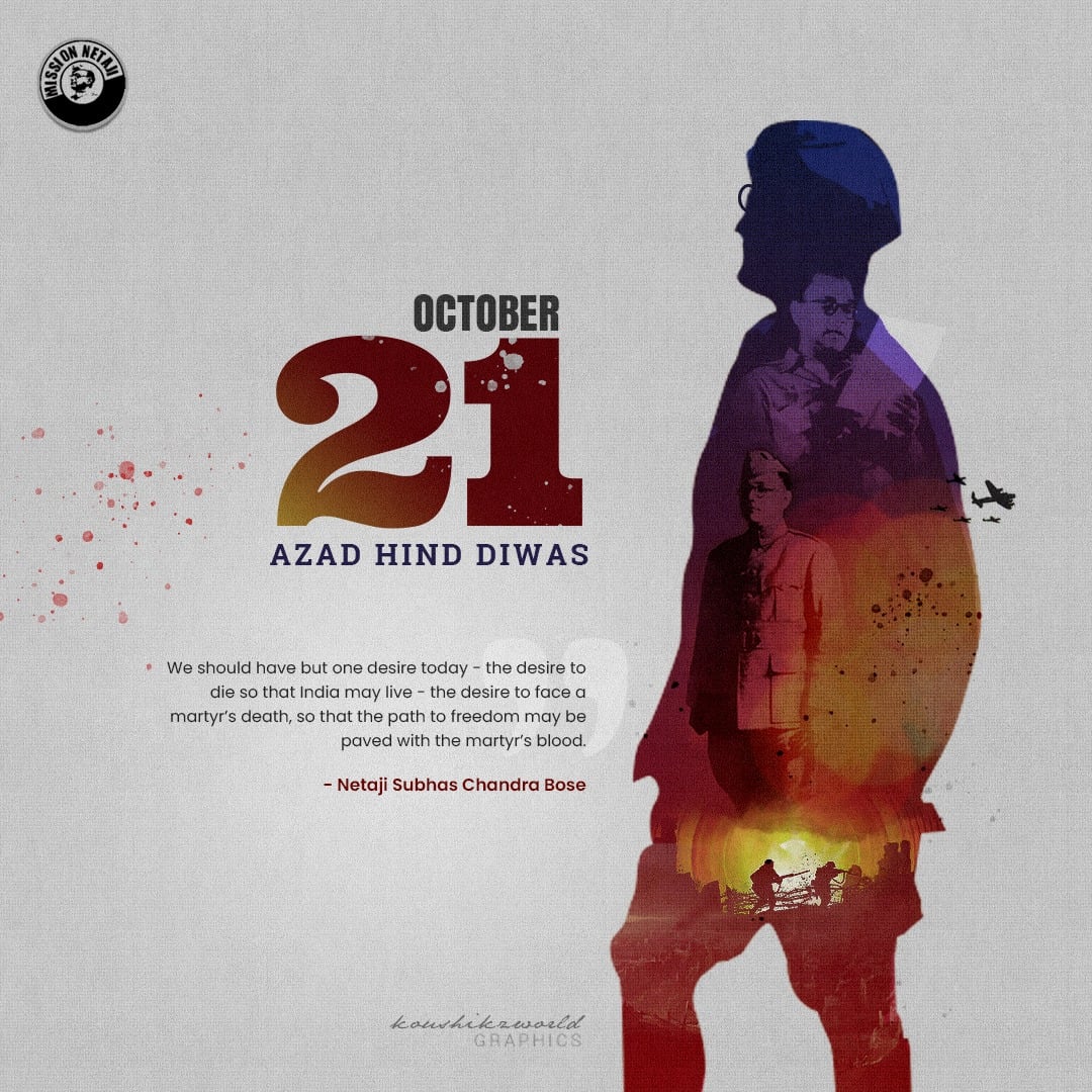 PanickarS's tweet photo. #AzadHindDiwas 🇮🇳

In 1943, #NetajiSubhasChandraBose declared independence &amp; promised all Indians equal rights, opportunities &amp; religious liberty. Congress on the other hand would be happy with Dominion status.

India has not paid Netaji his due, @narendramodi.

 #AzadHindFaujDay https://t.co/QdV7V1Upfg
