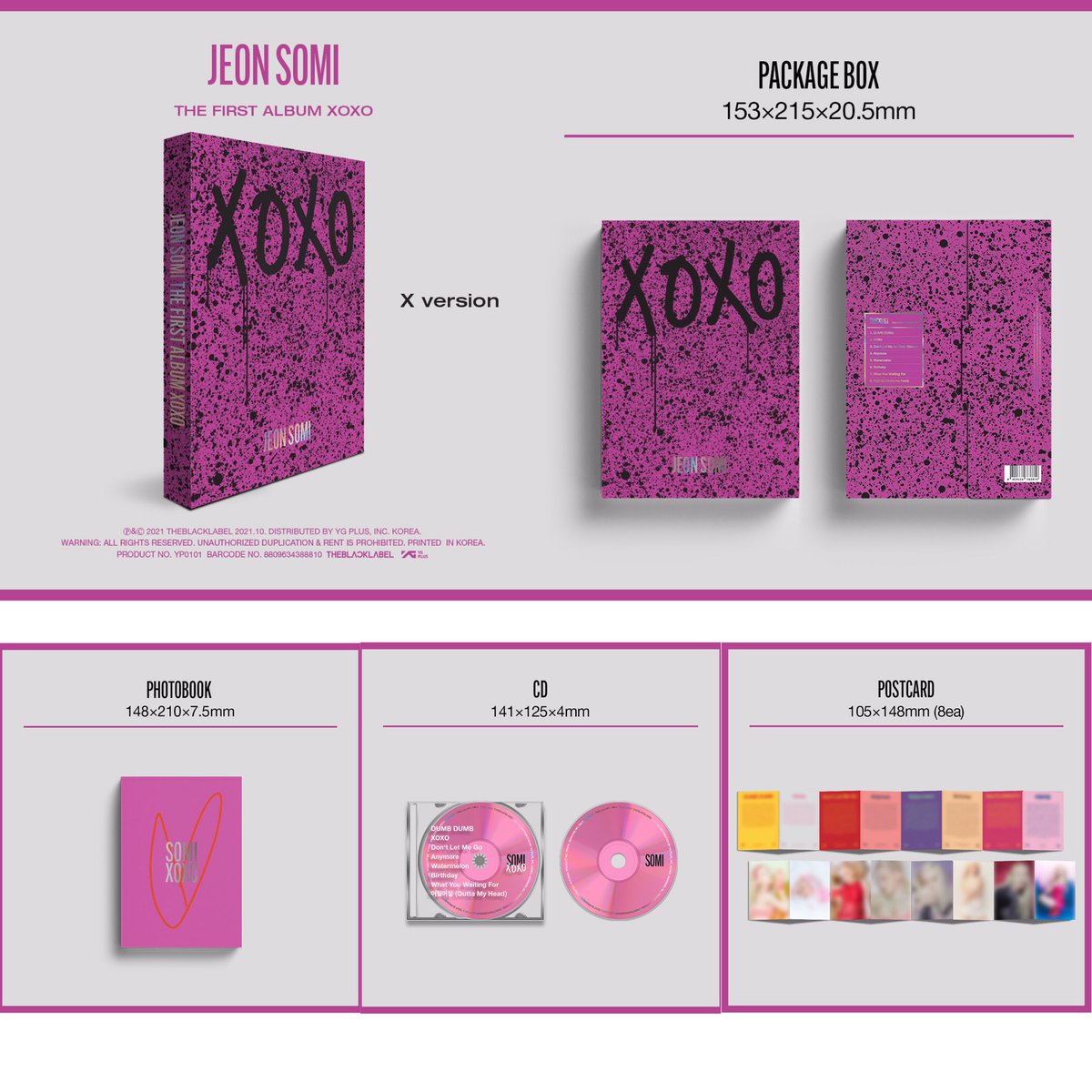 JEON SOMI 'XOXO' THE FIRST ALBUM รายละเอียด X VERSION - photobook