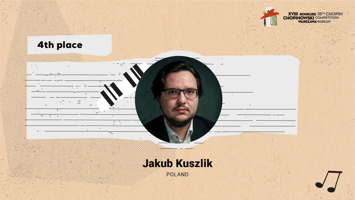🇵🇱 Jakub Kuszlik wins 4th prize and the <a href="/polskieradiopl/">Polskie Radio</a> Prize for the best performance of mazurkas in the 18th Fryderyk #Chopin International Piano Competition! 🏆🎶🎹

Kuba, congratulations and best of luck in pursuing the path of your great compatriot! 🇵🇱💪🎉

#Chopin2020