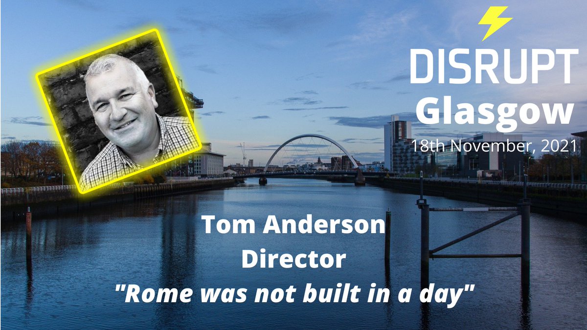 **Speaker Announcement** <a href="/DisruptHR_Glas/">DisruptHR Glasgow</a> 
"Rome was not built in a day".....and neither are leaders. 

Join Tom Anderson, Director at Thornton &amp; Lowe, to discover how time and events shape leaders.

Tickets available - eventbrite.co.uk/e/disrupthr-gl…

#disrupthr #leadership #culture