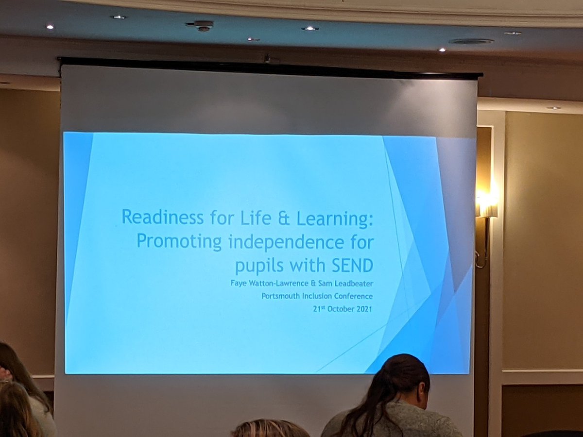 InclusionPorts's tweet photo. Our morning workshop sessions are underway! We have Faye Watton-Lawrence &amp; Sam Leadbeater discussing readiness for life and learning: promoting independence for pupils with SEND.
#inclusionconference https://t.co/Rf009iGlqM