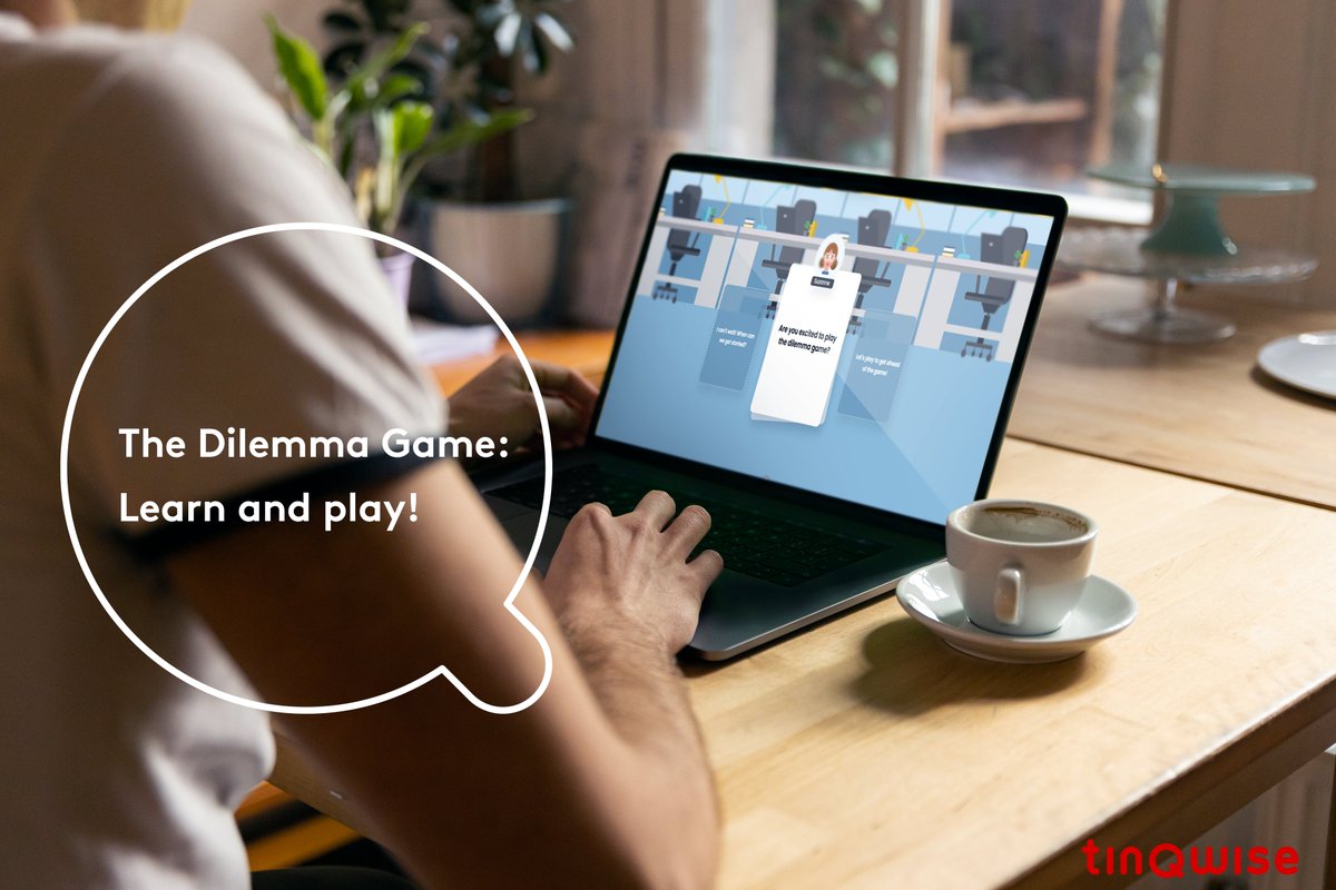 Making right decisions is key during work. We proudly present our new addition- The Dilemma game! This scenario-based game is all about making choices and experiencing the effects.

Would you like to know more about The Dilemma Game? Contact us! tinqwise.nl/oplossingen/im…
