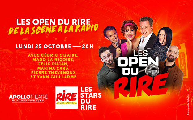 Rire et Chansons (@rirechansons) on Twitter photo De retour👍les #opendurire Lundi 25 Octobre à <a href="/APOLLOTHEATRE75/">APOLLO THEÂTRE</a> #paris😃 avec :
👉<a href="/NoellePerna/">NoëllePerna La vraie</a>
👉@FelixToutCourt
👉<a href="/pierrethevenoux/">Pierre Thevenoux</a>
👉<a href="/yannguillarme/">yann guillarme</a>
👉<a href="/cedriccizaire/">Cedric Cizaire</a>
👉<a href="/Marina_Cars/">Marina Cars</a>
Cliquez pour réserver➡️ billetreduc.com/194914/evt.htm De retour👍les #opendurire Lundi 25 Octobre à <a href="/APOLLOTHEATRE75/">APOLLO THEÂTRE</a> #paris😃 avec :
👉<a href="/NoellePerna/">NoëllePerna La vraie</a>
👉@FelixToutCourt
👉<a href="/pierrethevenoux/">Pierre Thevenoux</a>
👉<a href="/yannguillarme/">yann guillarme</a>
👉<a href="/cedriccizaire/">Cedric Cizaire</a>
👉<a href="/Marina_Cars/">Marina Cars</a>
Cliquez pour réserver➡️ billetreduc.com/194914/evt.htm