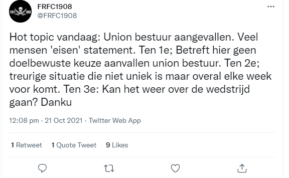 Nu doorpakken @feyenoord <a href="/VraagFeyenoord/">Feyenoord Supporterservice</a> na dit bizarre statement van jullie 'sfeerpartner'