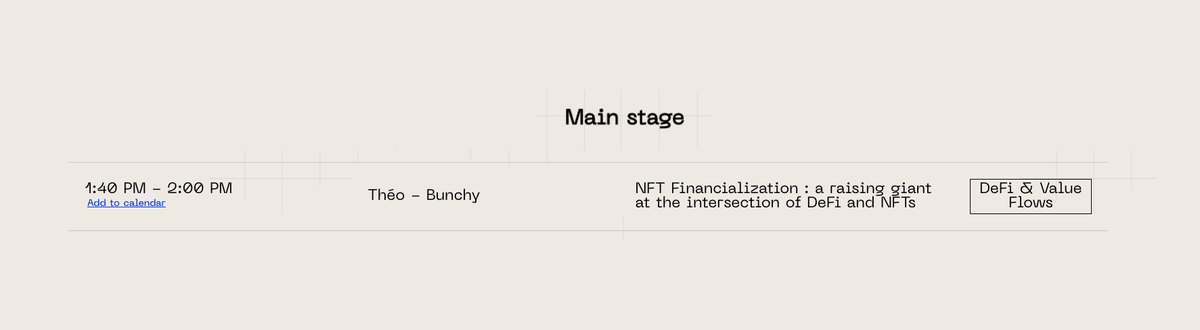 One of the Bunchy initial contributors is sharing some leaks at the intersection of NFT and DeFi today at <a href="/0xliscon/">LISCON</a> 

💐 Main Stage
💐 1:40 PM - 2:00 PM 

Join us Bunchers. 
A very special gift is waiting for you 🫂🇵🇹