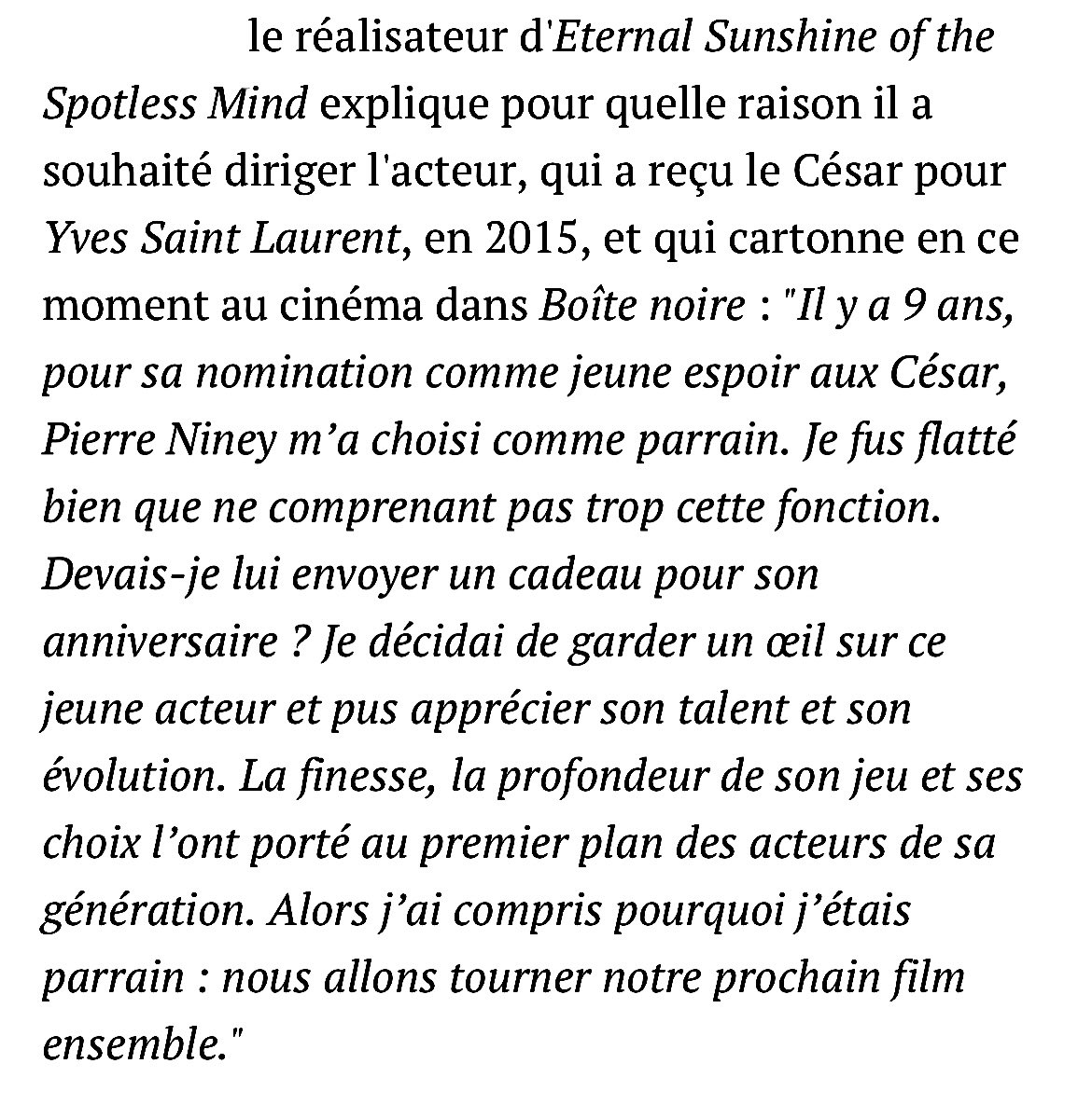pierreniney's tweet photo. En 2012, je débutais à peine dans le cinéma, j’étais intimidé et impressionné par cette industrie, quand j’ai été invité à une soirée pré-César. J’ai pris mon courage à deux mains et j’ai envoyé une lettre à l’un de mes réalisateur préféré en lui demandant de m’accompagner comme https://t.co/uK2j7DpNGB