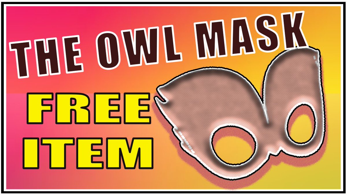 CookieplayzRob7's tweet photo. THIS VIDEO IS ABOUT HOW TO GET AN OWL MASK 4 FREE
VIDEO LINK.- https://t.co/FRTTxN0YN7

GAME NAME.- Insomniac World Party
GAME LINK.- https://t.co/ejj3MJfhj8

PLAY TO GET.

#Roblox #RobloxDev #robloxart #RobloxDown #RobloxR34 #RobloxHalloween #RobloxGFX #RobloxClothing #FREEITEM https://t.co/ZjwAyWucFH