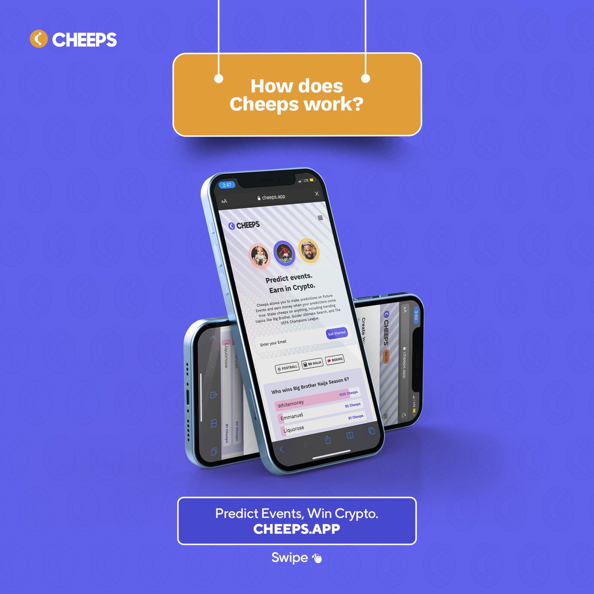 GetCheeps's tweet photo. Learn more about the cheeps app by joining our telegram community...t.me/GetCheeps
#Cheeps #GetSomeCheeps (1/2) https://t.co/Kx5mqCIbI5