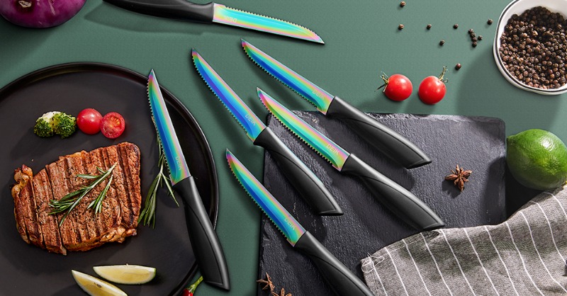 aicookhome's tweet photo. 🍽️
color your kitchen and dinner🥰

#steak #dinnerdate #artwork #sales #rainbow