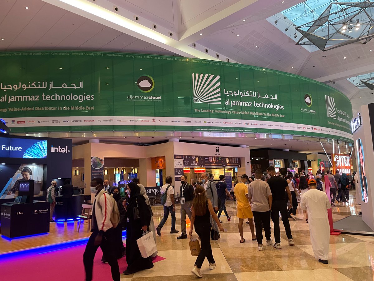 aljammazcloud's tweet photo. We were happy to meet all our partners &amp; friends during the last 4 days of #Gitex at our stand, thanks for visiting us. 
Today is the last day!, come and learn more about #AlJammazCloud as a service offerings to the IT channel in the Middle East. 
We look forward to meet u https://t.co/bQJ9SMjI1c