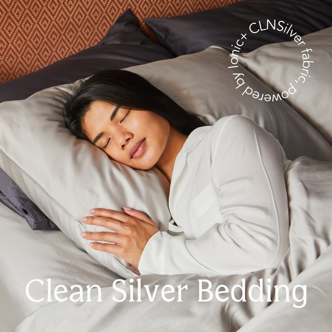 Introducing Clean Silver! Our new collection of luxurious ‘self cleaning’ bedding and towels, powered by Iconic+ technology. Offering a fresh start for your skin.
✅ Helps reduce breakouts
✅ Repels bacteria and microbial
✅ Stays fresher for longer
✅ Keeps your skin clean