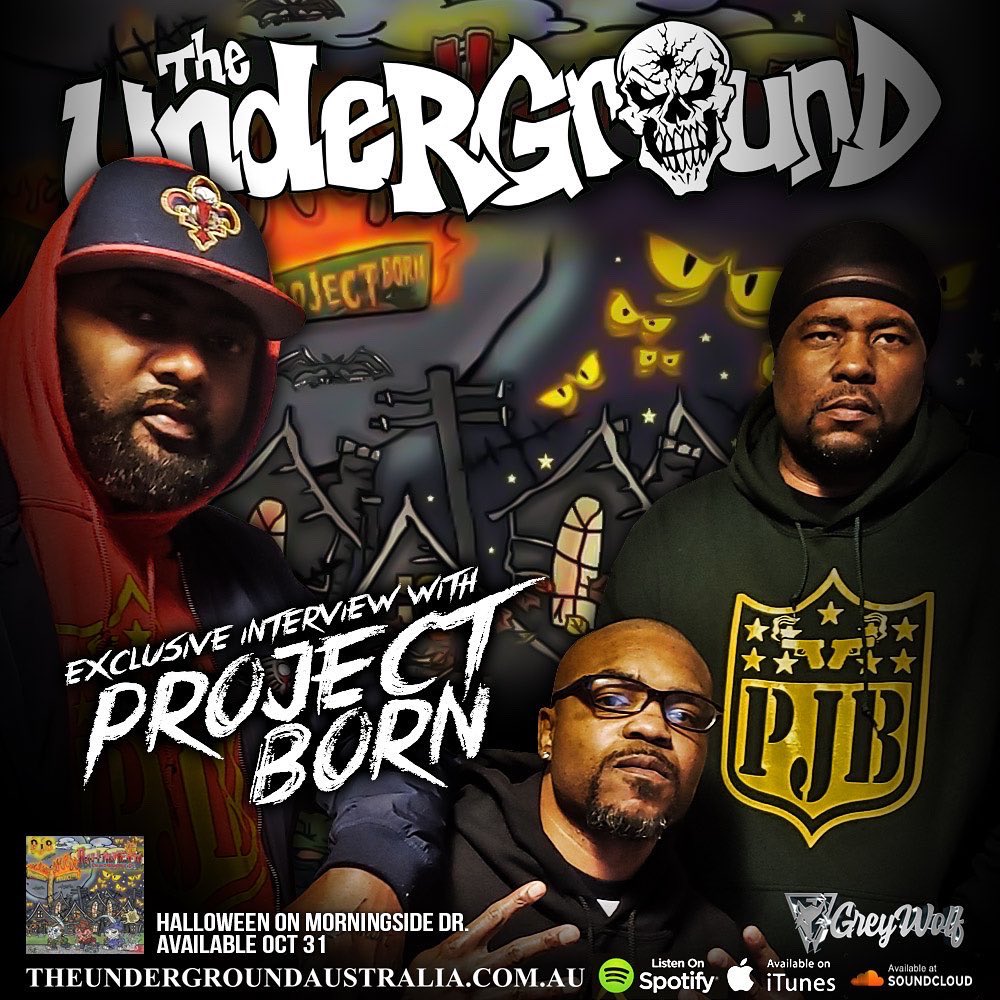 bluntmagus's tweet photo. Day 21 of Horror/Halloween fun 🎃
@realprojectborn stop by to discuss their upcoming EP “Halloween On Morningside Drive” and much more!!!
Listen in on your streaming outlet of choice - just search “The Underground Podcast” or at the website 👇
https://t.co/8prSpTBhnh
#projectborn https://t.co/wUgUtM6EX2
