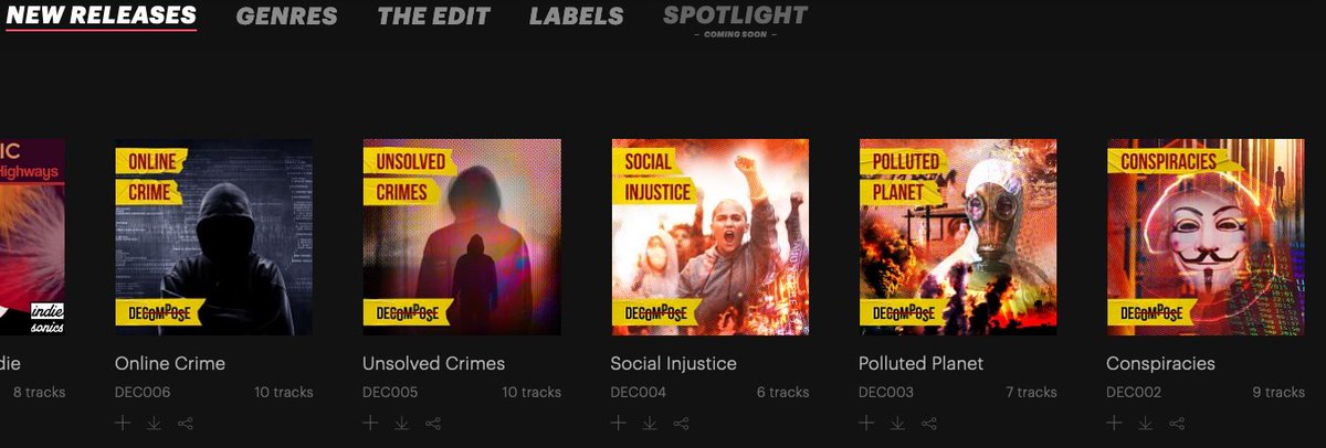 DecomposeMusic's tweet photo. New Releases looking fantastic on https://t.co/9SRYQ49yh5 @BMGPMasiapac #decompose #editor #newmusic #musicsupervisor #productionmusic #musiceditor https://t.co/WYGkb6ex9J