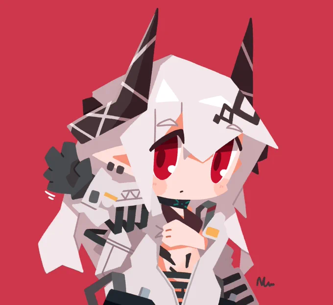 お着換え中マドロック #アークナイツ 