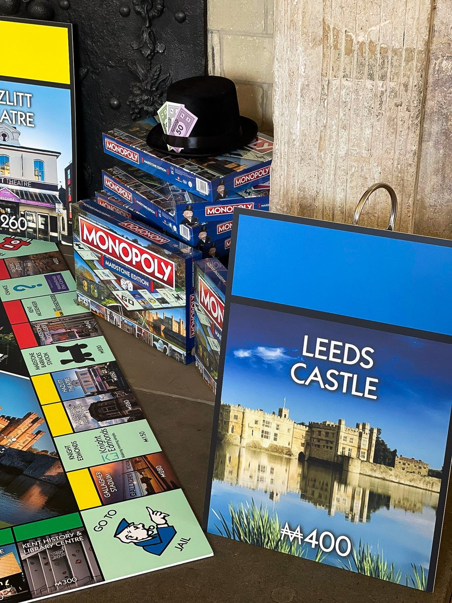 leedscastleuk's tweet photo. The new Monopoly: Maidstone Edition board game officially passed GO today at Leeds Castle!

A pleasure to host this exciting launch, where Leeds Castle has been named the 'Mayfair of Maidstone' 🎩

#maidstone #maidstonemonopoly #monopoly #monopolygame #visitmaidstone #kent #games https://t.co/tegQq09UN6