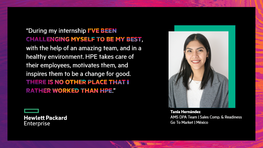 HPE_Careers's tweet photo. For Tania, the University Program has shown her the marvelous community that HPE reflects. Thanks, Tania for sharing your experience with all of us! 🙌
Start your journey, and transform the world, join our team today 👉 https://t.co/RrZdP11pyN #WeAreHPE #HPEIntern https://t.co/NIMF7Wf7fA