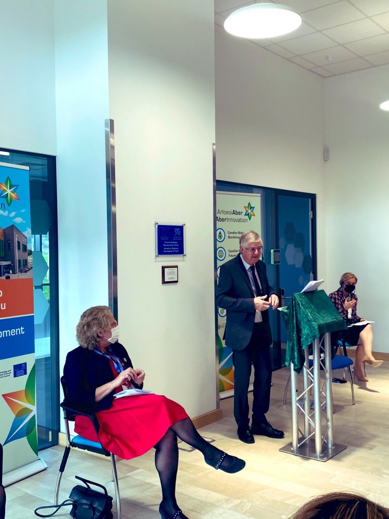 We are delighted to welcome RT Hon Mark Drakeford MS @fmwales to officially open our Innovation & Enterprise Campus today. 🗣#AberInnovation @wefowales