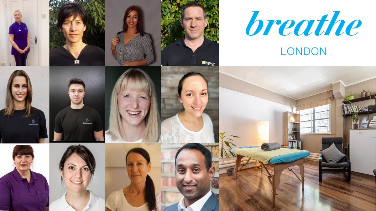 breathelondon's tweet photo. Stan and Natalie are at Breathe Waterloo today with sports and clinical massage for back pain and injury rehab @impactmassage  https://t.co/endhLYkVjs https://t.co/kMMHzXkBs7