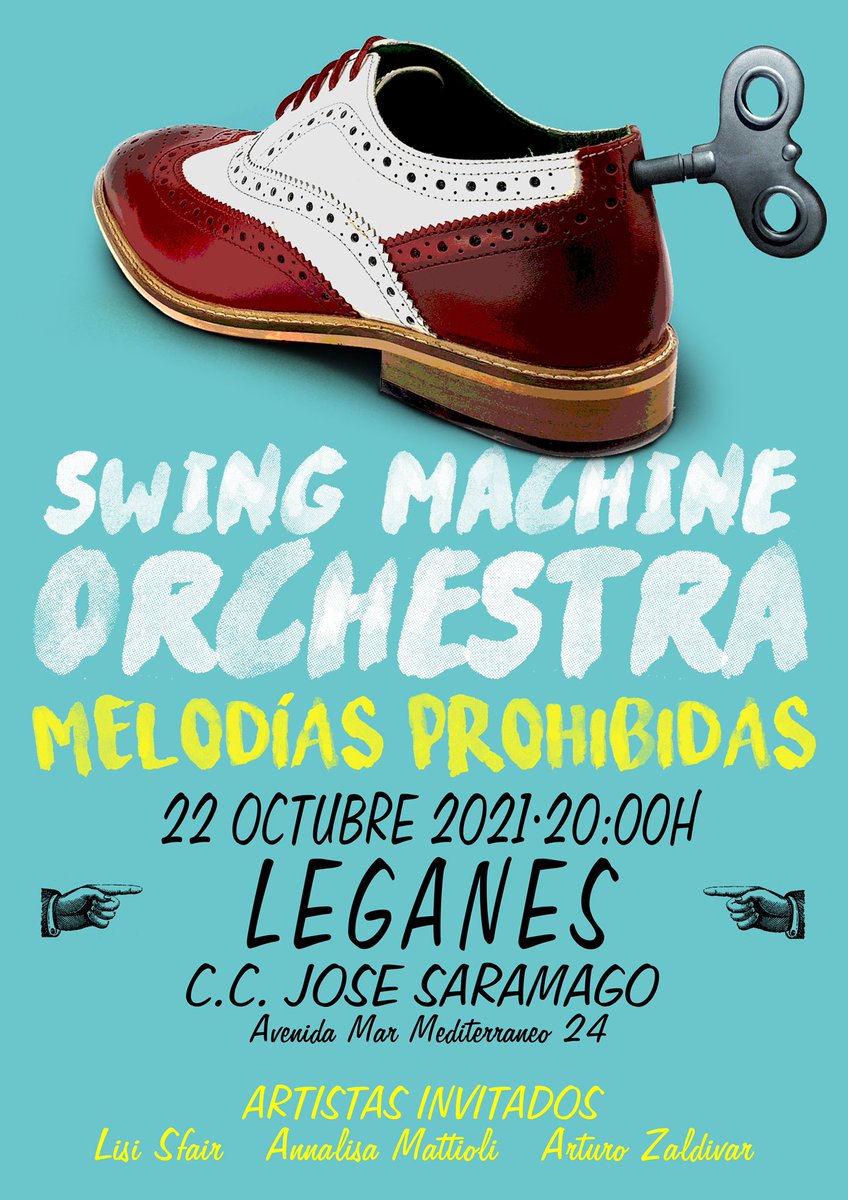 Este viernes presentamos en Leganes! 
Entrada gratuita. Recogida en el mismo teatro desde las 17h. <a href="/SwingMachineO/">Swing Machine</a>