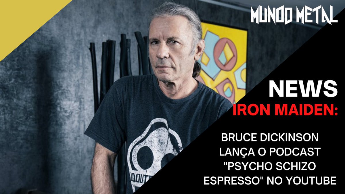 MundoMetal3's tweet photo. Bruce Dickinson apresentará o podcast “Psycho Schizo Espresso” a partir de 31 de outubro junto com o psicólogo e autor best-seller Dr. Kevin Dutton (Universidade de Oxford). Confira: https://t.co/3weDvZdvTS #News #BruceDickinson #PshycoSchizoEspresso #DrDutton #MundoMetalBR https://t.co/eQpHvdDHS9