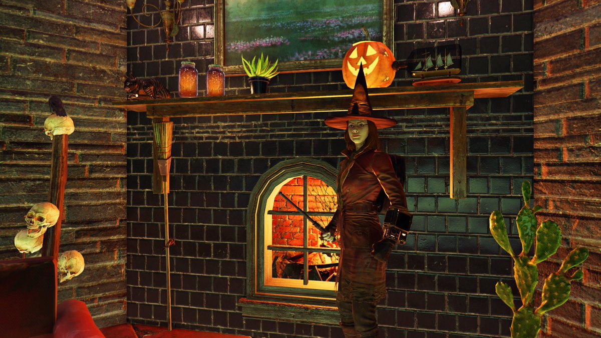 chalklimestone's tweet photo. I was practicing my transfiguration in the Gryffindor common room when UMBRIDGE spied through the floo network and gave me detention for my broom being too close to the fire! Codswallop, if you ask me!

#Gorgetown76 #Fallout76 #Fallout76Camp #Gryffindor #HarryPotter #XboxOne https://t.co/tBrlcteizF
