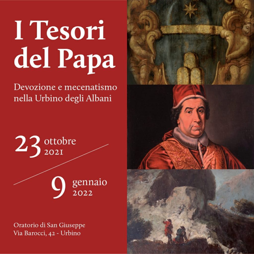 lemarchediurbino.it/it/eventi/spet…
Mostra "I tesori del Papa" all'Oratorio di San Giuseppe
Dal 23 ottobre 2021 al 9 gennaio 2022
<a href="/Comune_Urbino/">Città di Urbino</a> #clementeXI #Urbino #papa