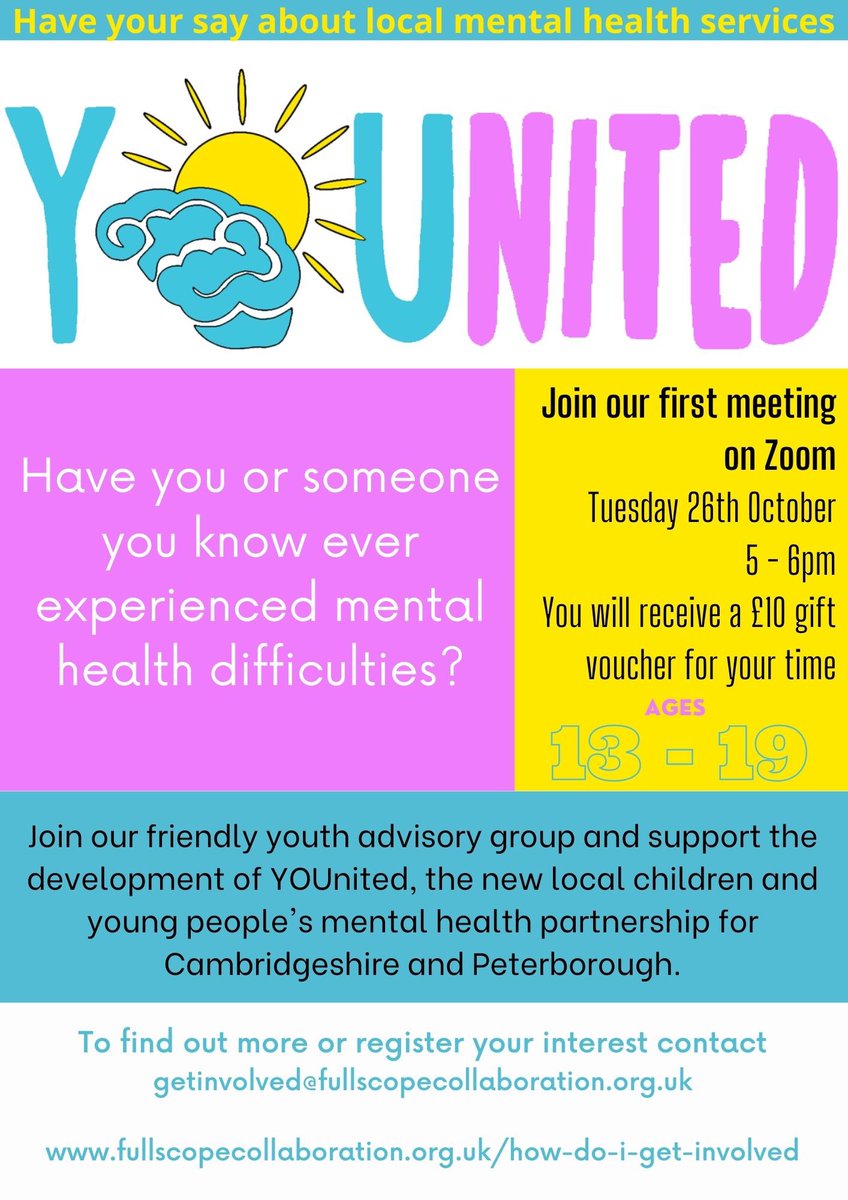 Great opportunity to help shape local mental health services. Please share !