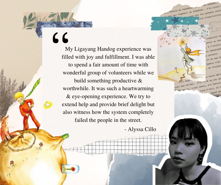 ligayanghandog's tweet photo. “What are your experiences at Ligayang Handog?”

We asked one of our volunteers to give their  insights and reflections from last year’s Ligayang Handog initiative. 

This is why we will continue what we do.

... https://t.co/l0j5xoqyCQ