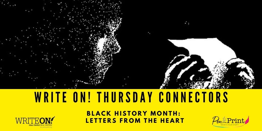 Pen_to_Print's tweet photo. #ThursdayConnectors Black History Month: Letters From The Heart
 https://t.co/I8fO1JX8MJ

@farzanahakim asked contributors to write letters from their hearts to an influential black person from the past who they have a strong connection. 

Read Write On! https://t.co/X1tKpY4pX9 https://t.co/OLfa8QTigc