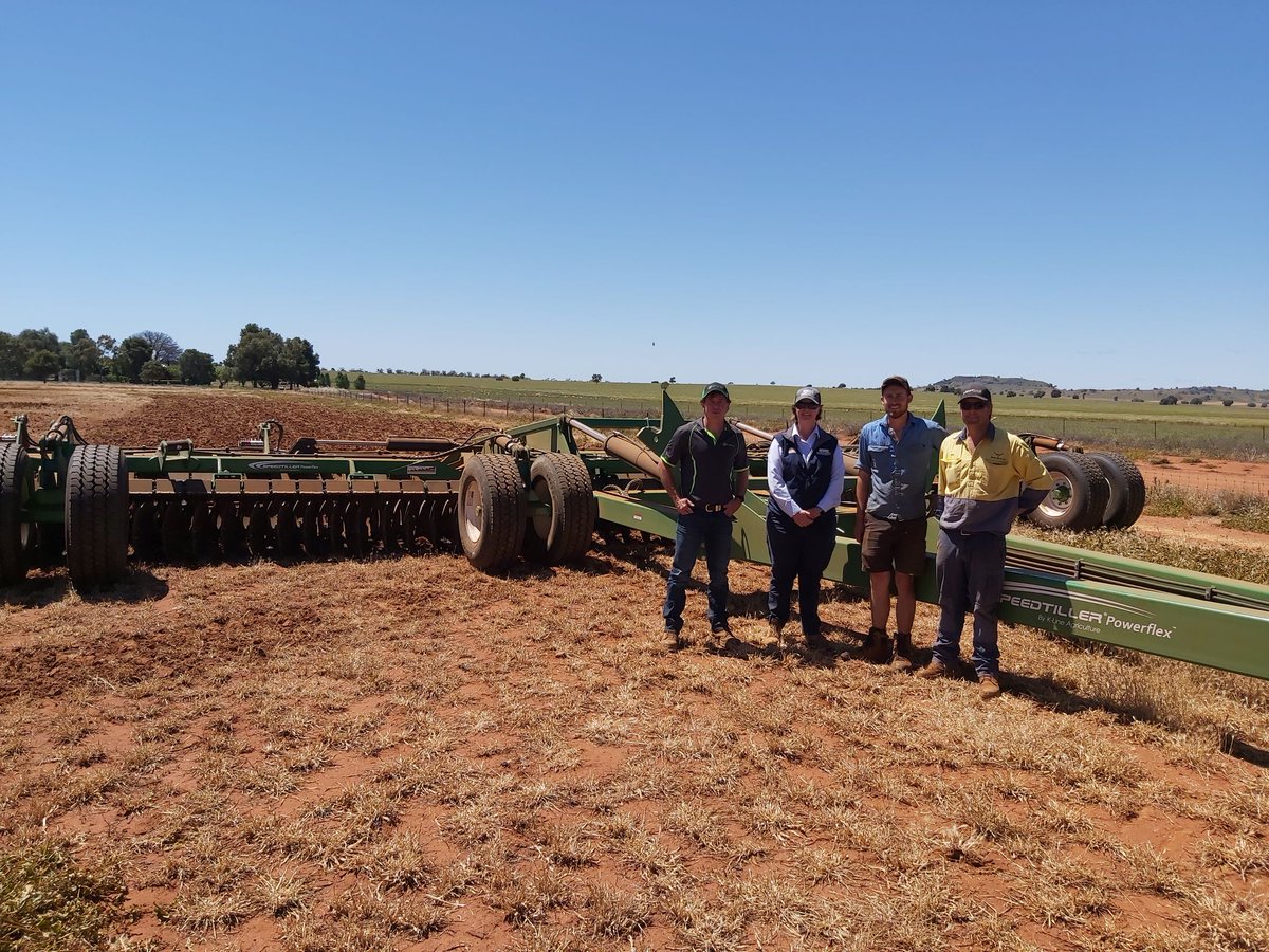 kline_ag's tweet image. Getting set up and ready to roll for post harvest residue management and weed control, Neil &amp;amp; Layton Mickan have just taken delivery of their new 15.5m Speedtiller Powerflex ® from West Wyalong Machinery Centre.

#klineag #AEHGroup #CNHIndustrial #NewHolland #Speedtiller