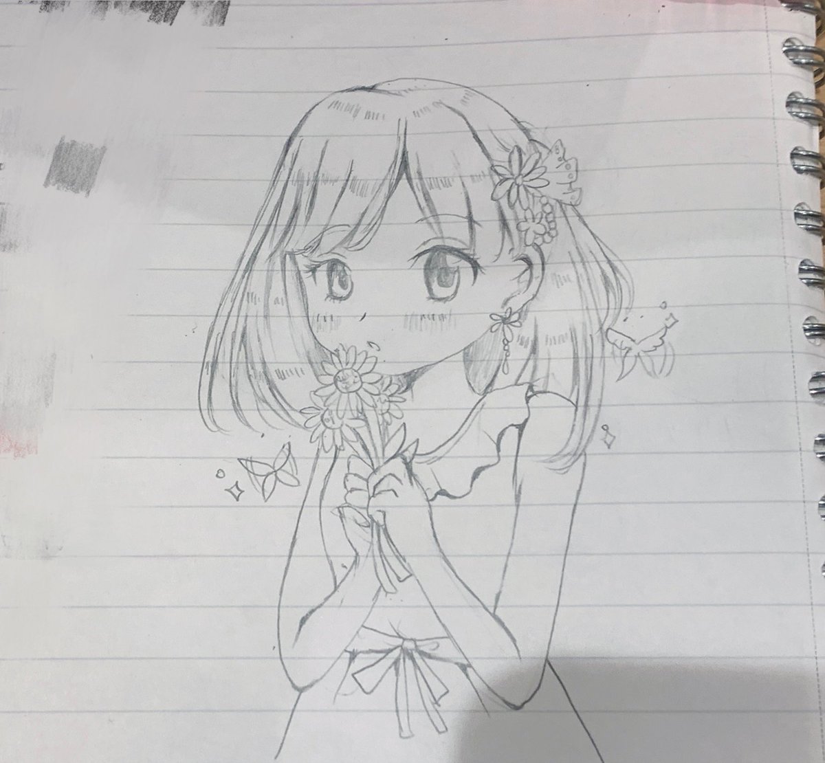 今日の落書き〜♬*゜🌼 