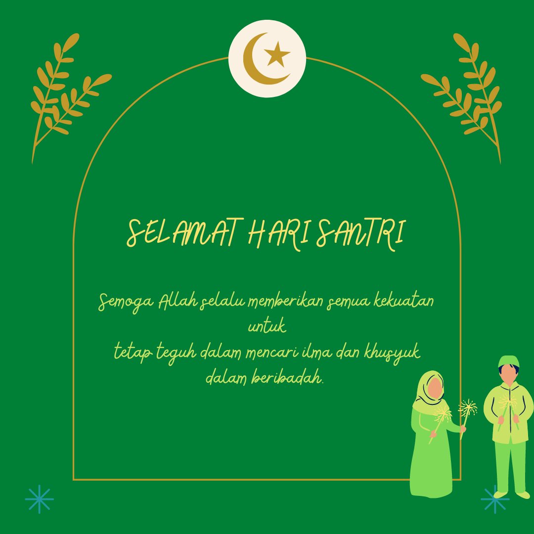 HimaNadini's tweet photo. Selamat hari santri untuk para santri dan mahasantri seluruh indonesia!
https://t.co/bEzjYnbCV2
#tugasutsmnjc2021 #harisantri2021 #selamatharisantri 

@edhenkbaru @auraayuuu1 @mabiltok @CindyDP6 @dai_stick @reginshere https://t.co/fYkY6Jme1Z