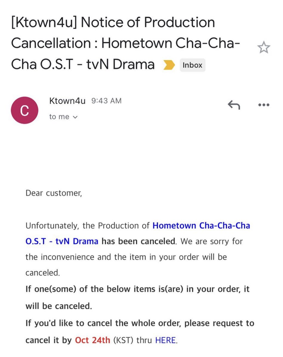 samcatsince2018's tweet photo. Wtf, really intense cancel culture in Korea. So because of the Kim Seon Ho scandal... they also cancelled Hometown Cha Cha Cha's album featuring the songs from the series. Grabe☹️ #KimSeonHo 

Photo credits to the owner @/seoulfindsph in IG https://t.co/GrWTcPH93r
