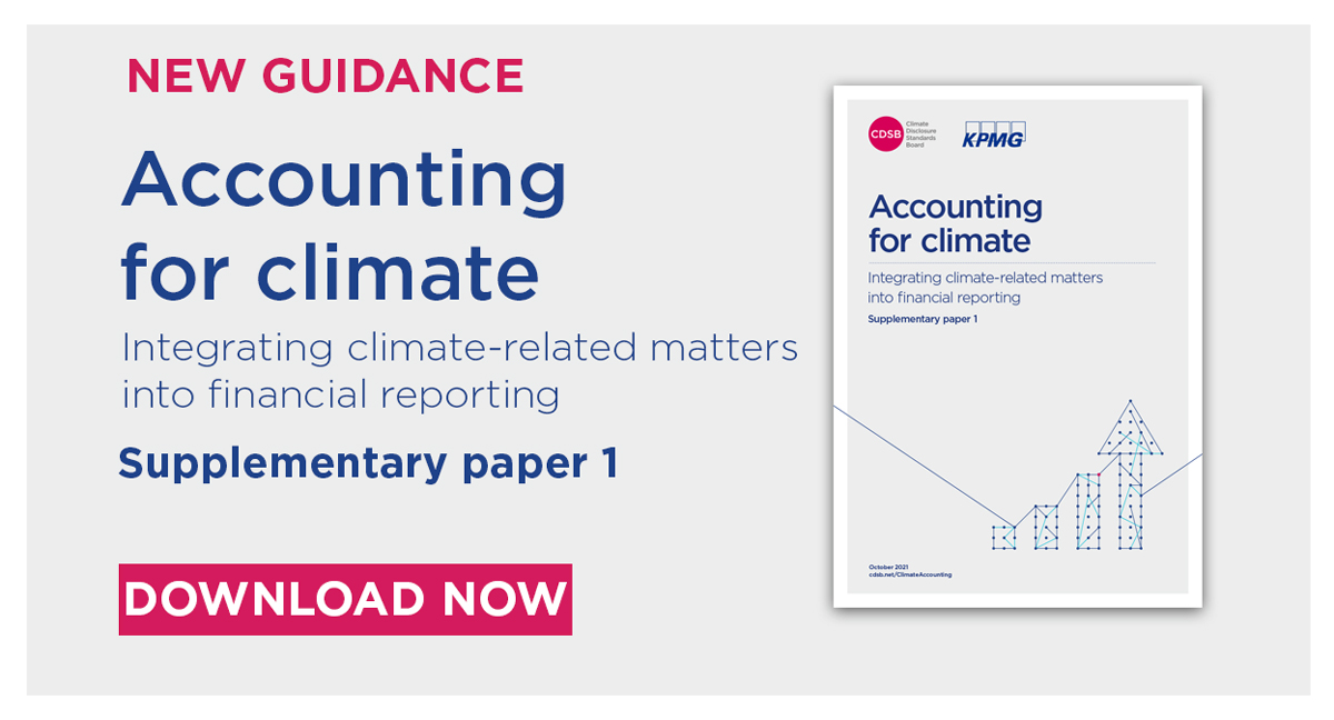 CDSB today publishes a supplemental guidance on how climate-related matters could be integrated in areas of the financial statements. Join us in a webinar at 9am BST to learn more. Register here -- bit.ly/39v13SL
#accounting #webinar