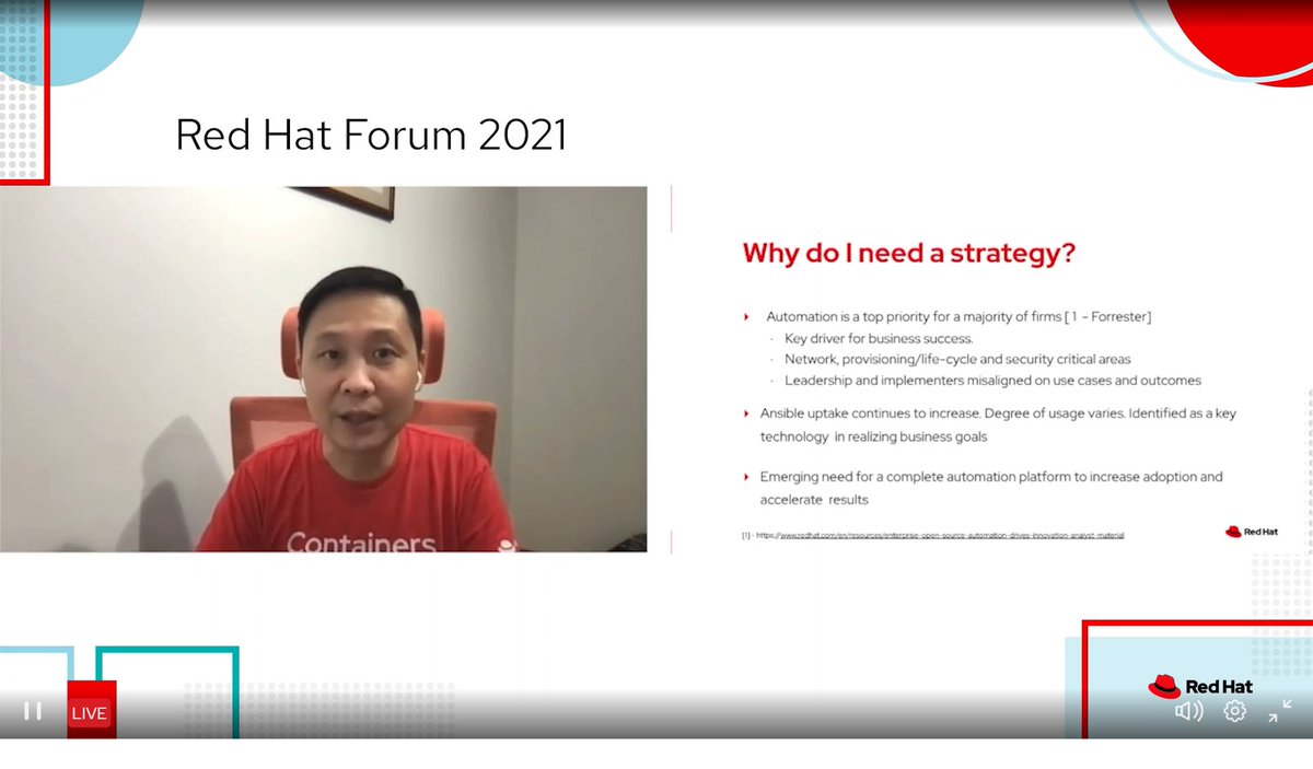 drraghavendra91's tweet photo. Many large-scale enterprises have begun to adopt Red Hat Ansible Automation Platform at some level. In some cases, the usage is ad hoc at the lab level. In others, Ansible automation has been institutionalized across the whole IT ecosystem @RedHatForum #REDHATFORUM #RHF2021 photo https://t.co/XkCiYlsYvN