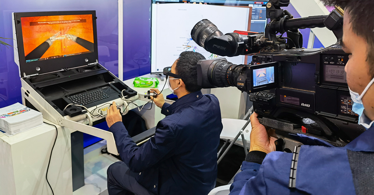 SurgicalScience's tweet photo. A chance for our VR simulators to shine at the World VR Industry Exhibition in China. #FlexVR #LapSim #surgicaltraining #MedEd
With some great promo on Chinese TV!
https://t.co/aMZFGRJWcx
Want to know more about our simulators?
https://t.co/X7w84U5DZi https://t.co/HTw5PO1f2q