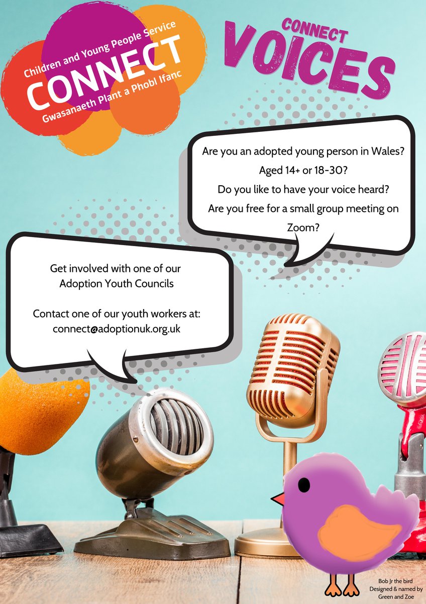 connected_cyps's tweet photo. Are you an adopted person aged 14+ or 18-30 years old? CONNECT Voices is welcoming new members.
CONNECT Voices are passionate about wanting to inform, educate &amp; make positive changes to adoption in Wales @nas_cymru 
Can you help?  #getinvolved #support #CONNECT #influence https://t.co/TjorJ6APXy